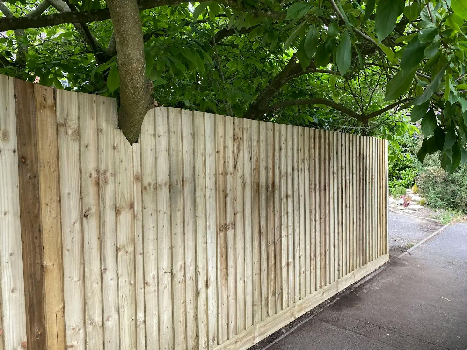 Close board fence